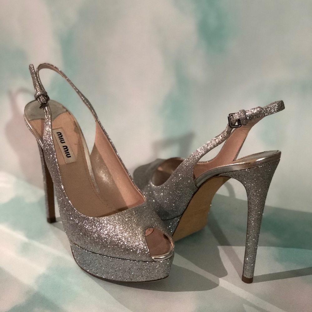 SOLD MIU MIU Glitter Pumps